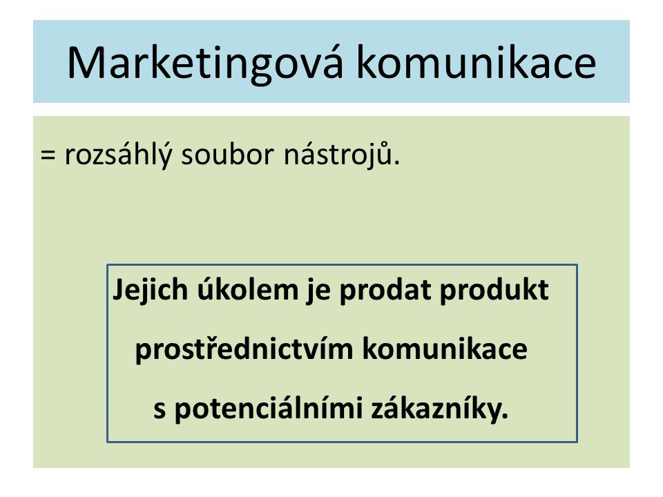 Marketingová komunikace