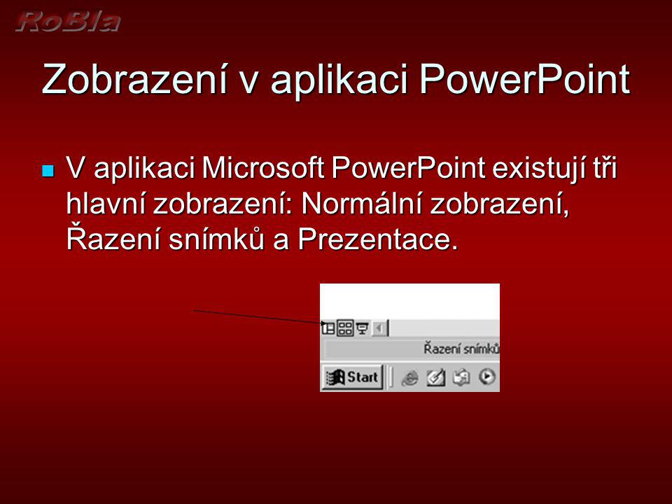 Zobrazení v aplikaci PowerPoint