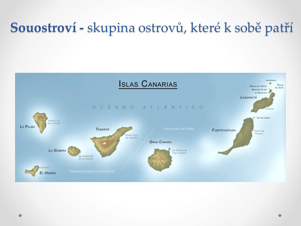 Souostroví - skupina ostrovů, které k sobě patří
