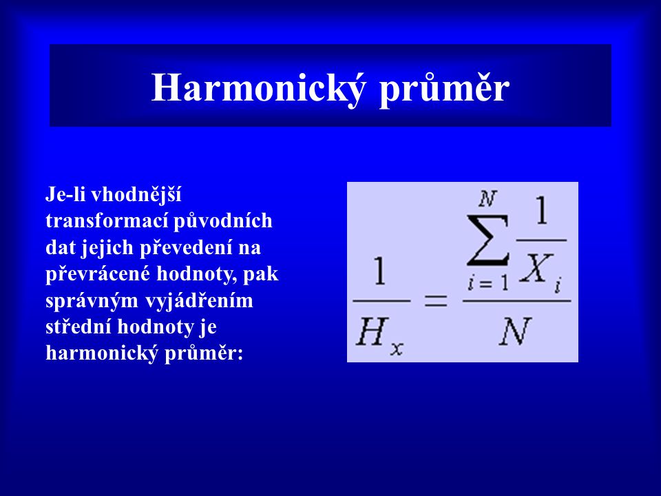 Harmonický průměr