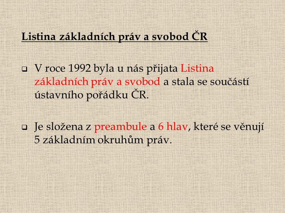 Listina základních práv a svobod ČR