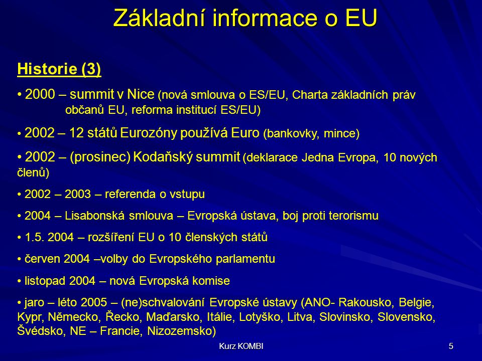Základní informace o EU