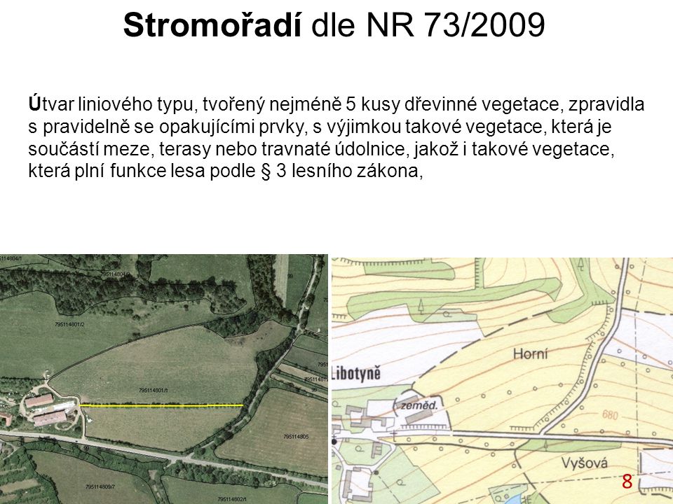 Stromořadí dle NR 73/2009