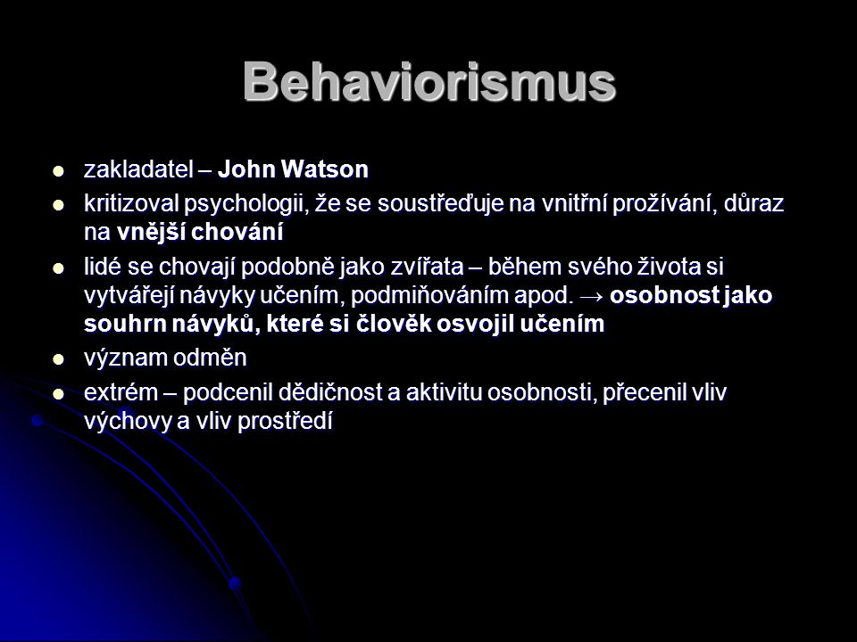 Behaviorismus zakladatel – John Watson