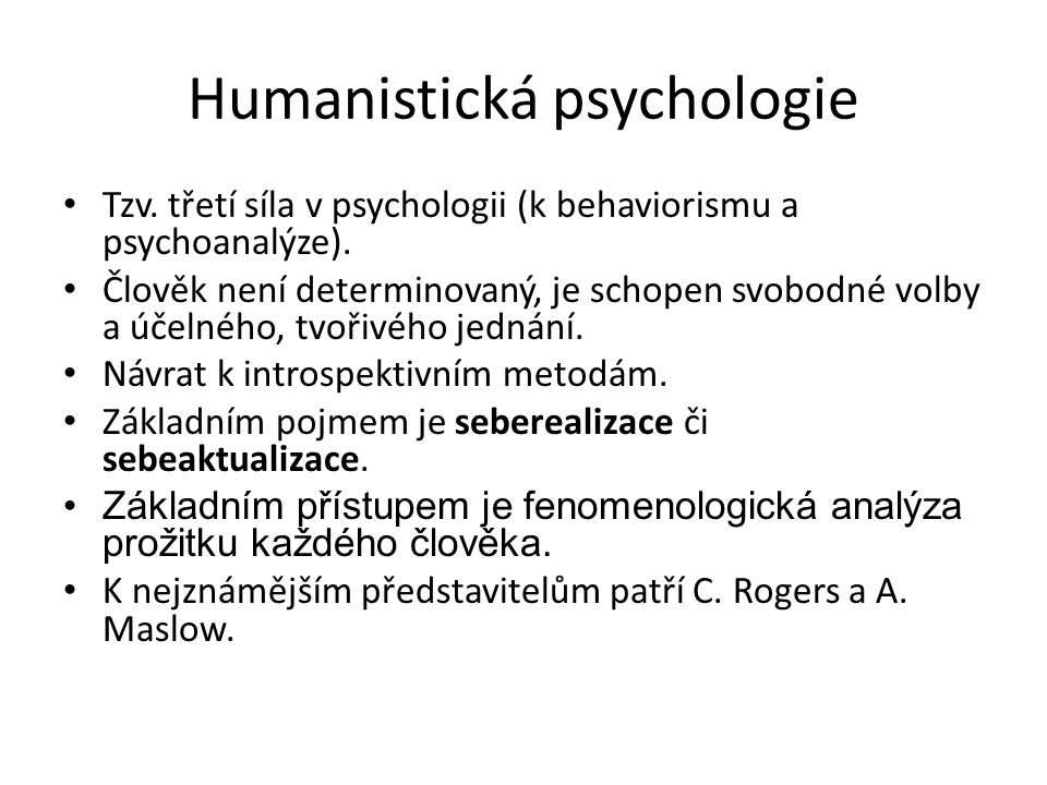 Humanistická psychologie