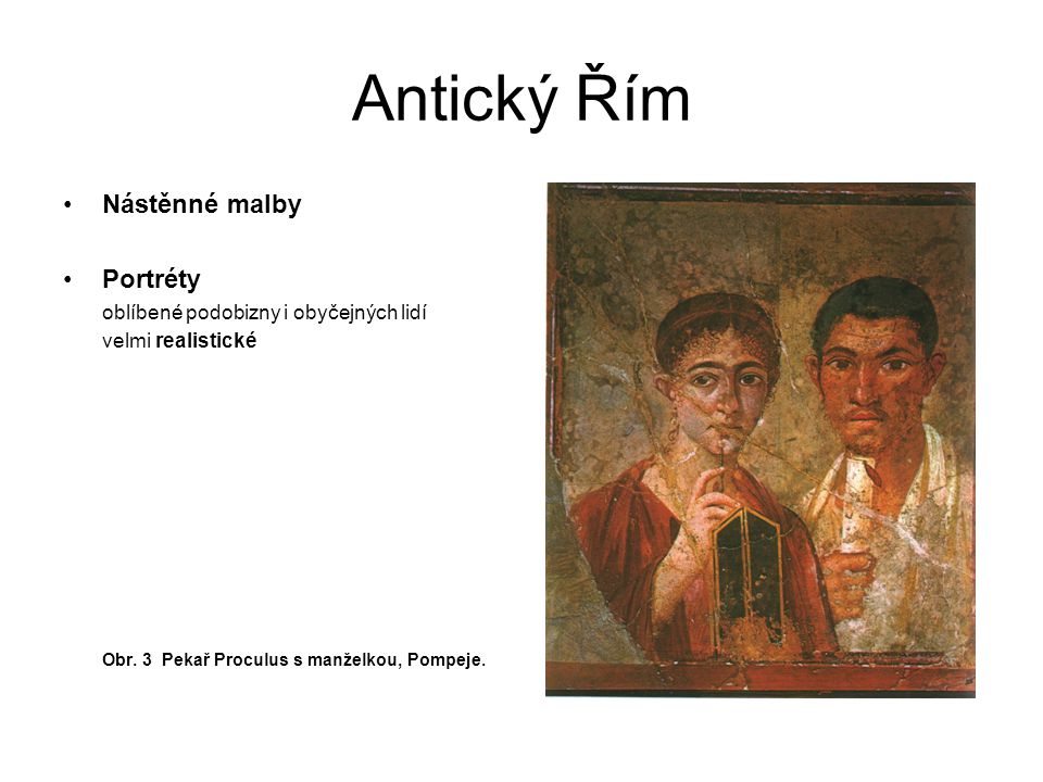 Antický Řím Nástěnné malby Portréty