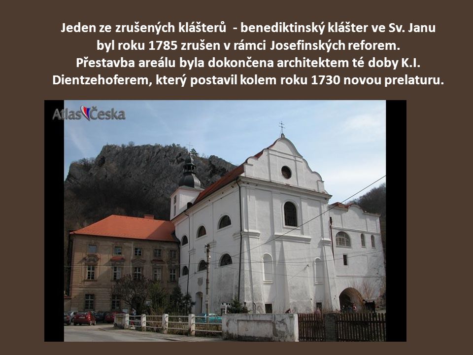 Jeden ze zrušených klášterů - benediktinský klášter ve Sv
