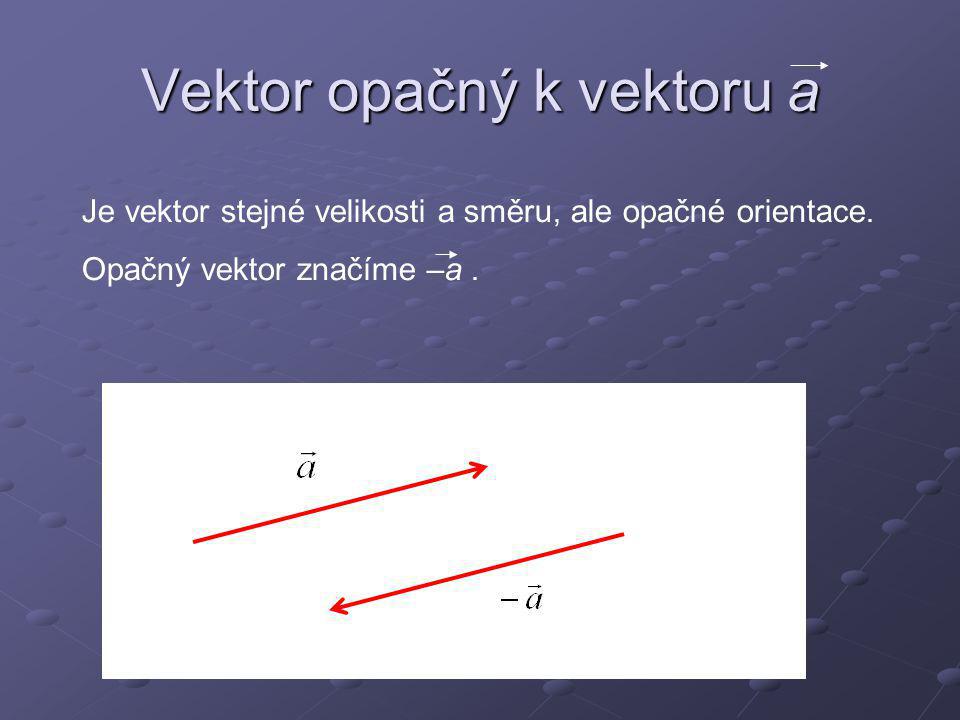 Jak určit opačný vektor?