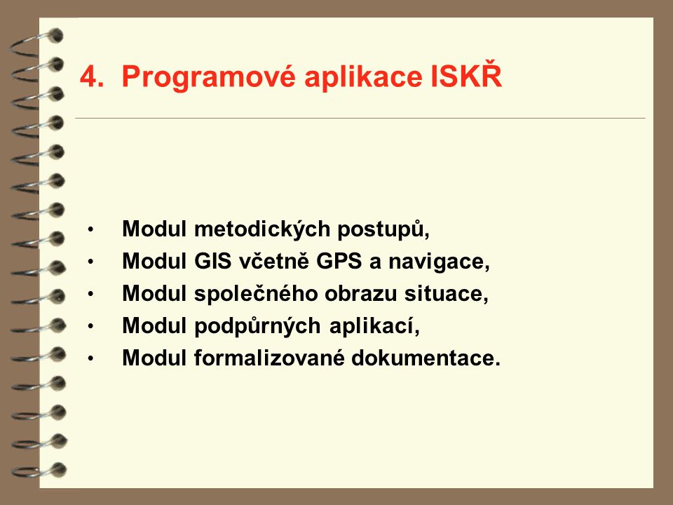4. Programové aplikace ISKŘ