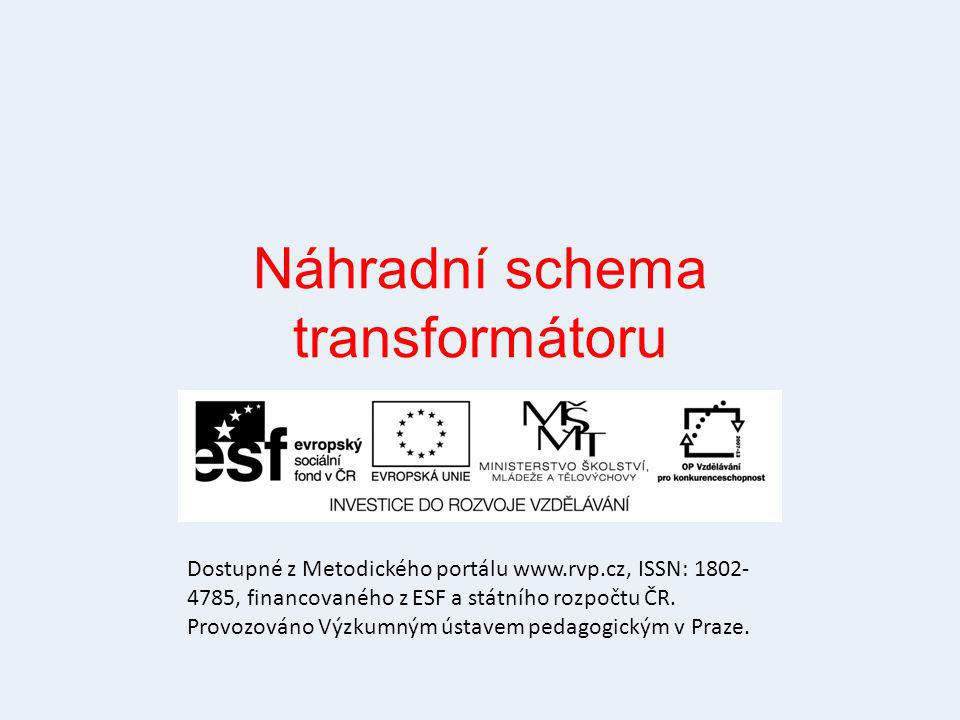 Náhradní schema transformátoru