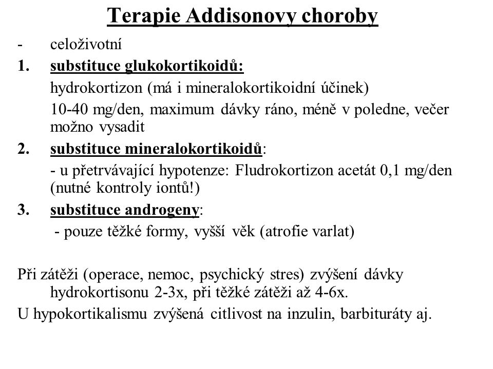 Terapie Addisonovy choroby