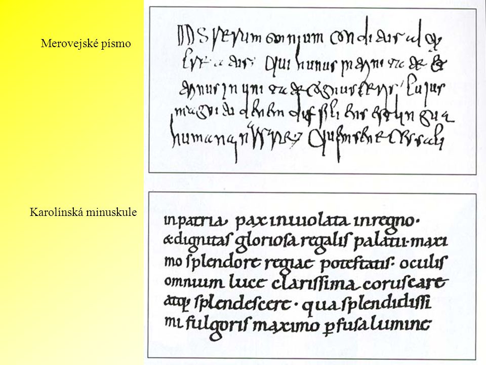 Merovejské písmo Karolínská minuskule