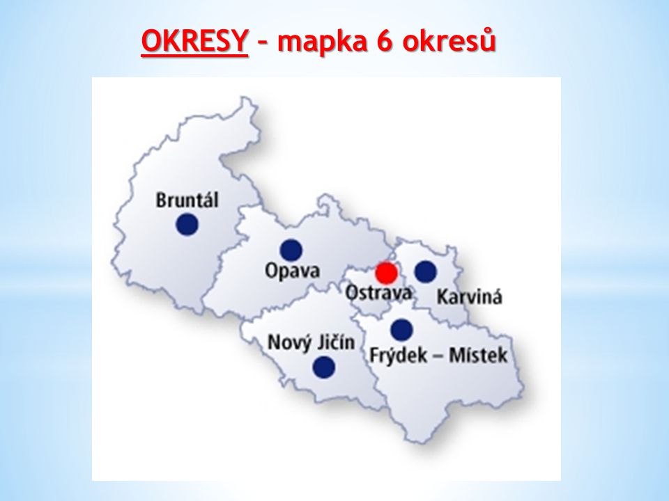OKRESY – mapka 6 okresů