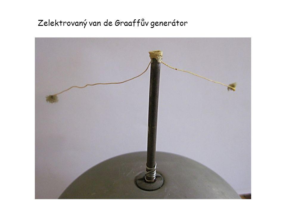 Zelektrovaný van de Graaffův generátor