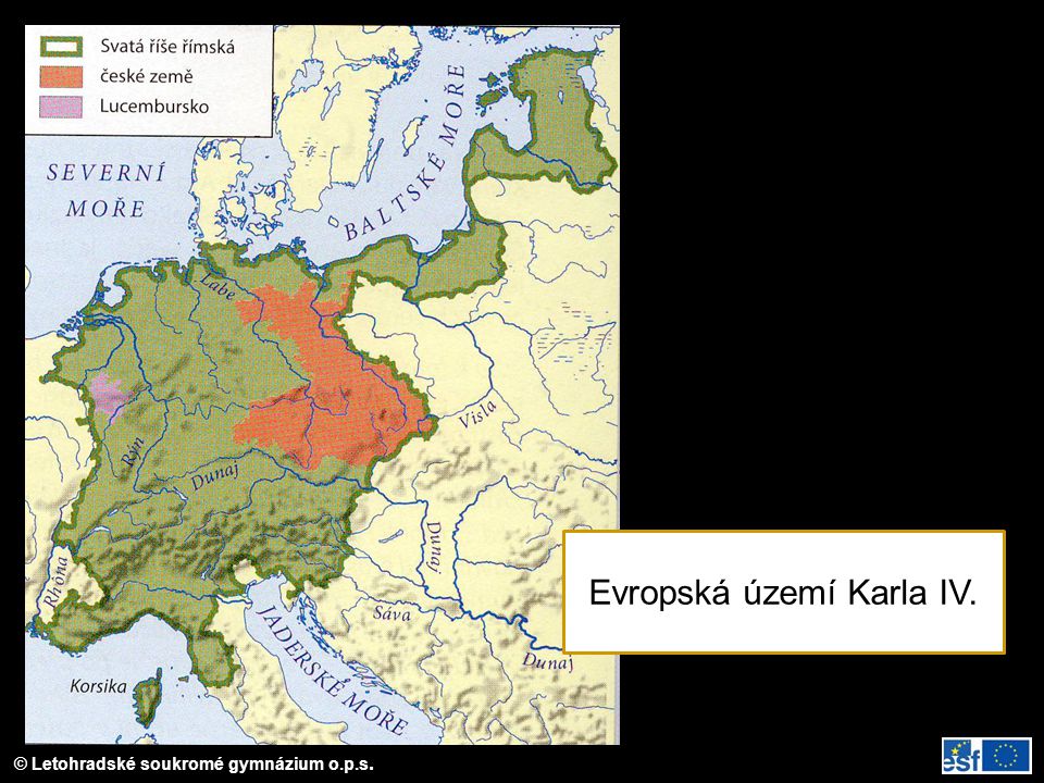 Evropská území Karla IV.