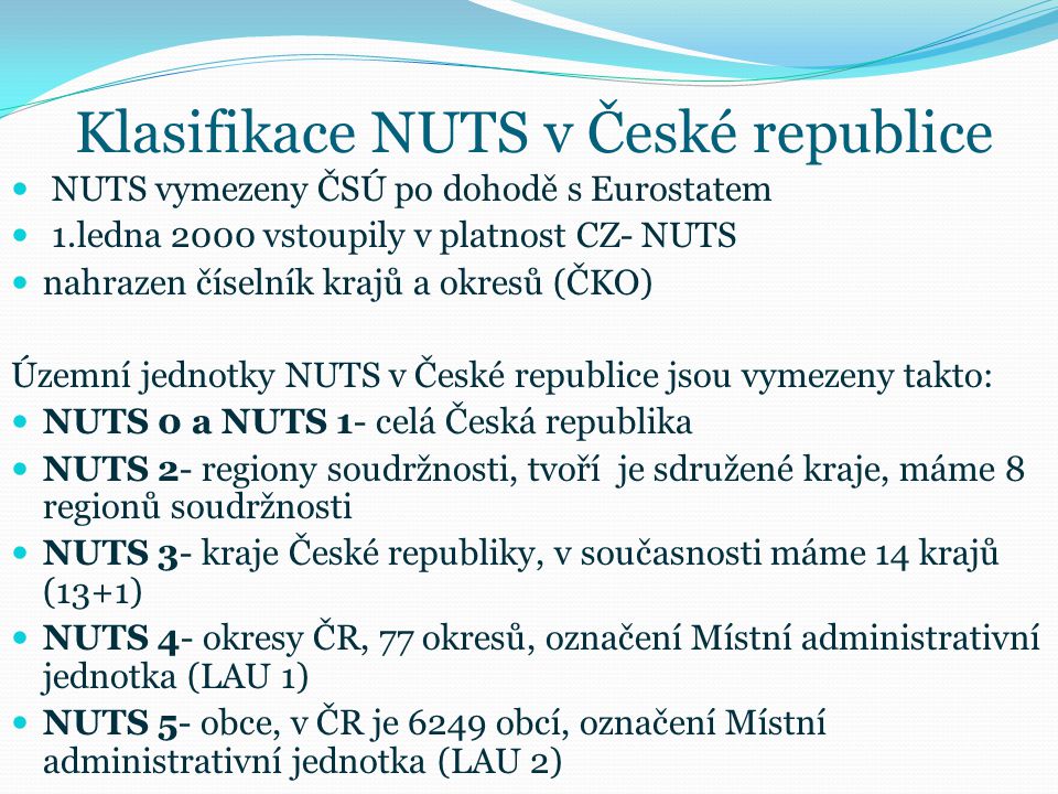 Klasifikace NUTS v České republice