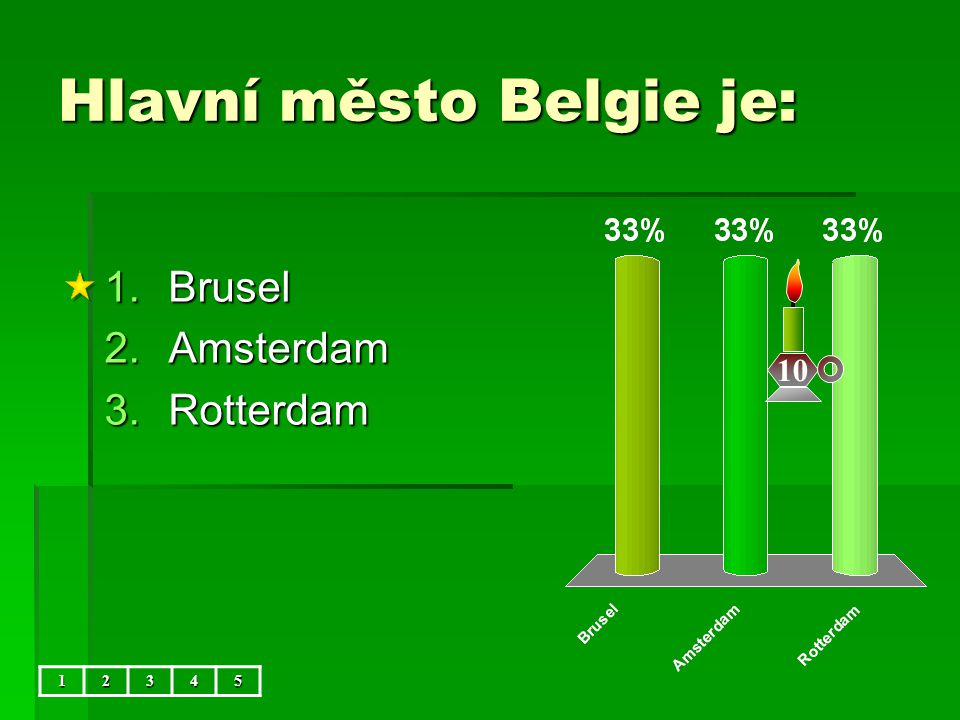 Hlavní město Belgie je: