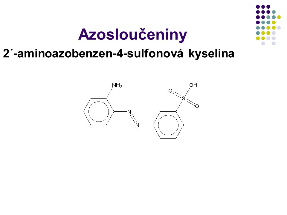 Azosloučeniny 2´-aminoazobenzen-4-sulfonová kyselina