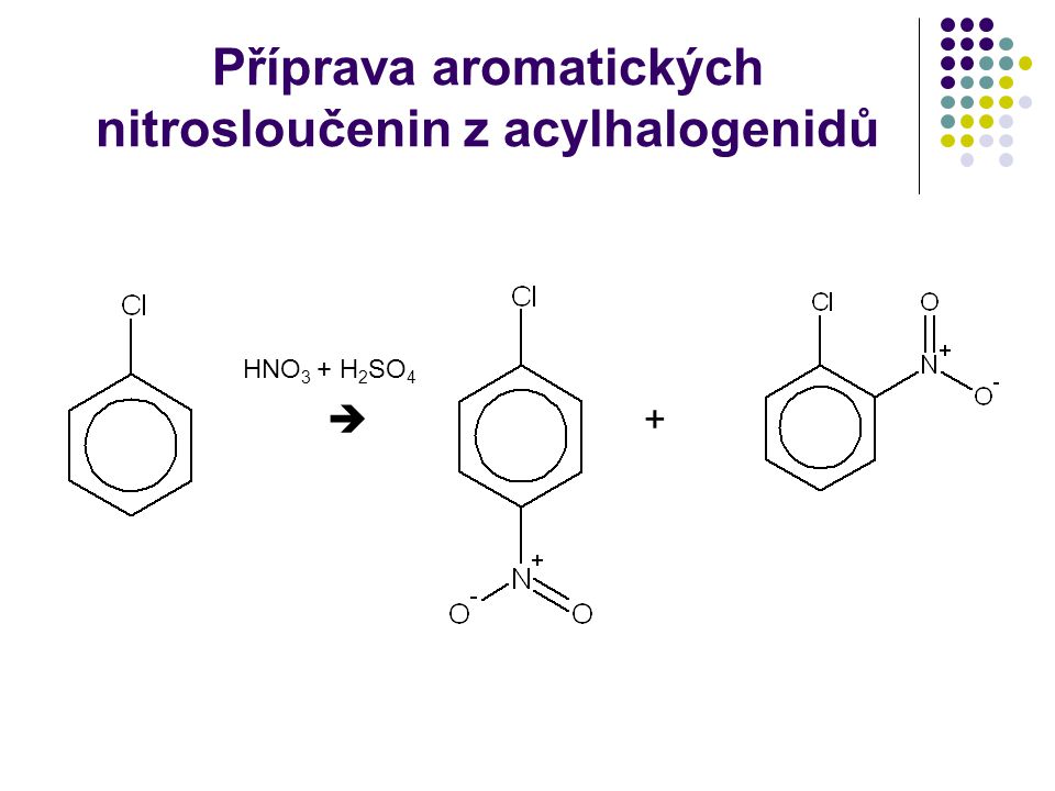 Příprava aromatických nitrosloučenin z acylhalogenidů