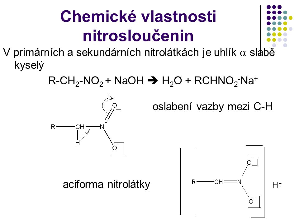 Chemické vlastnosti nitrosloučenin