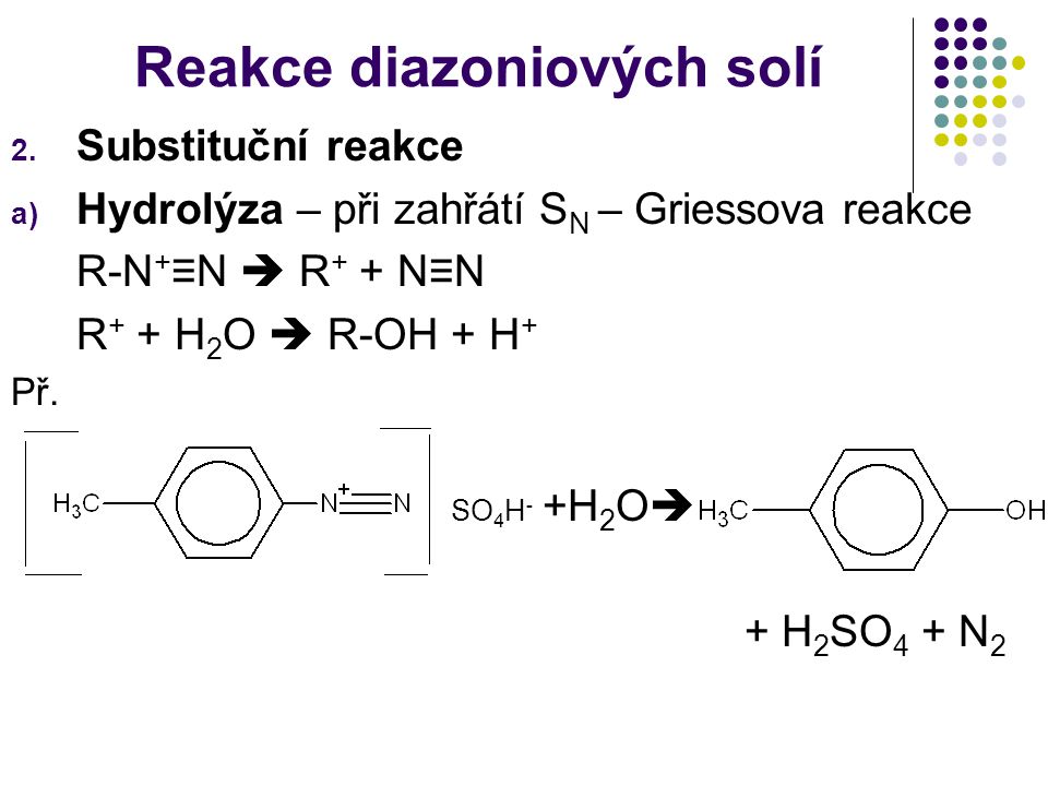 Reakce diazoniových solí