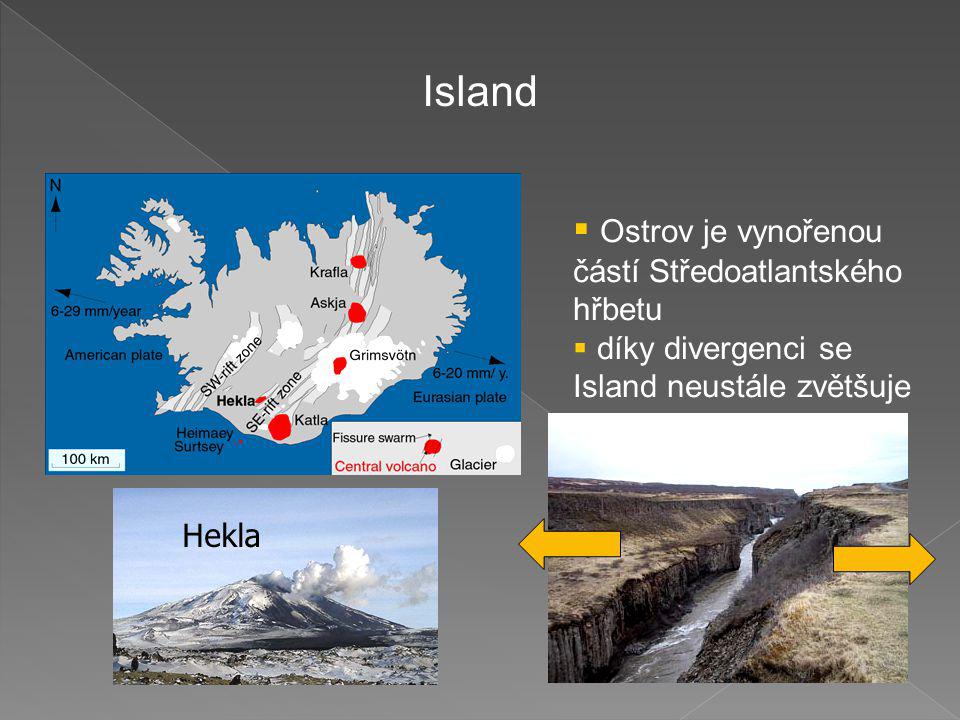 Island Ostrov je vynořenou částí Středoatlantského hřbetu