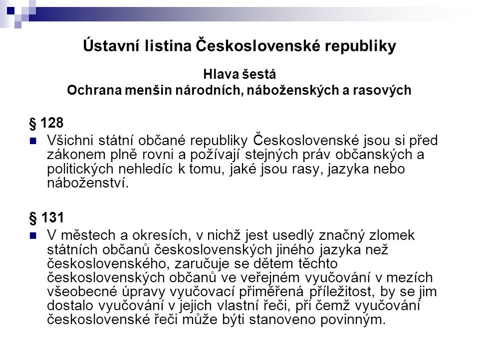 Ústavní listina Československé republiky