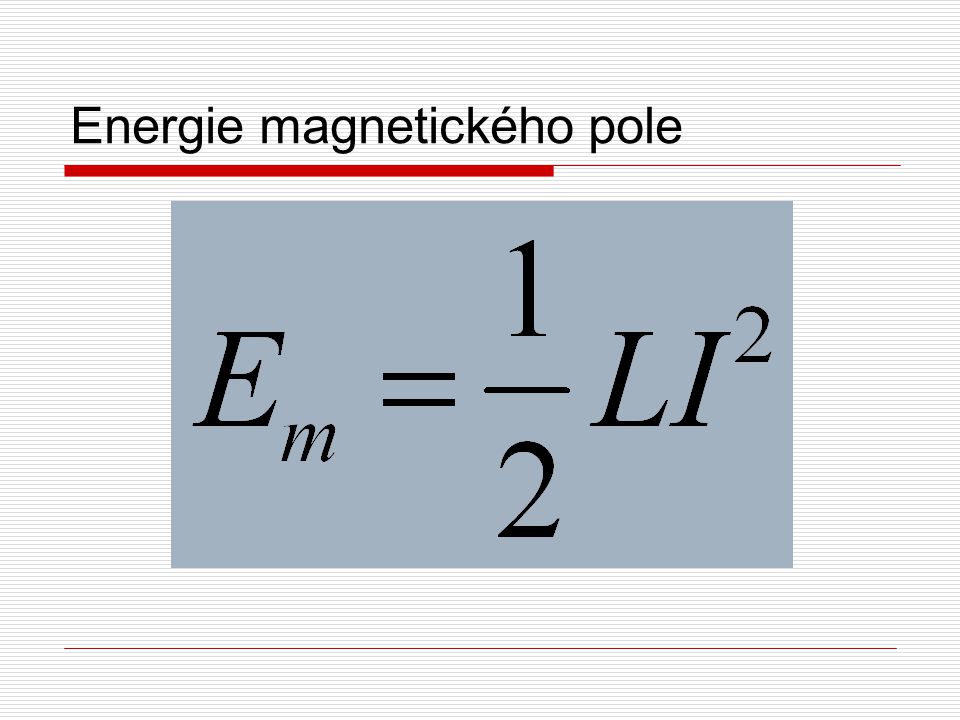 Energie magnetického pole
