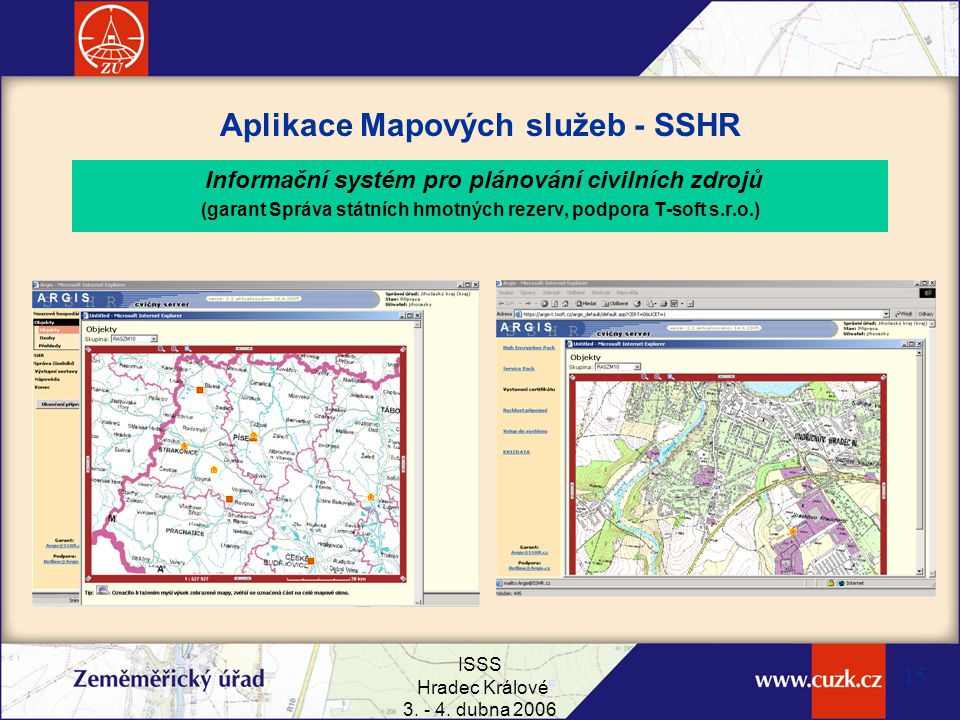 Aplikace Mapových služeb - SSHR