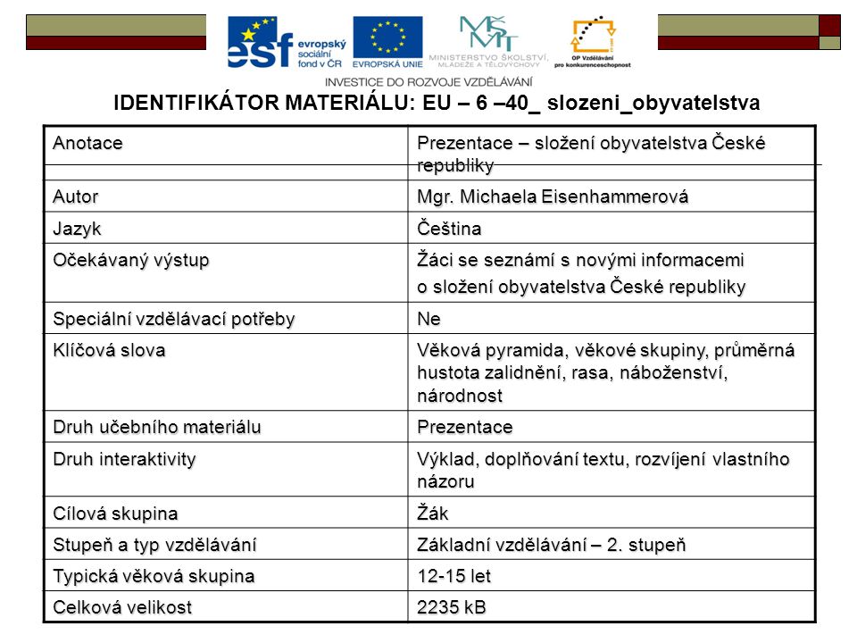 IDENTIFIKÁTOR MATERIÁLU: EU – 6 –40_ slozeni_obyvatelstva