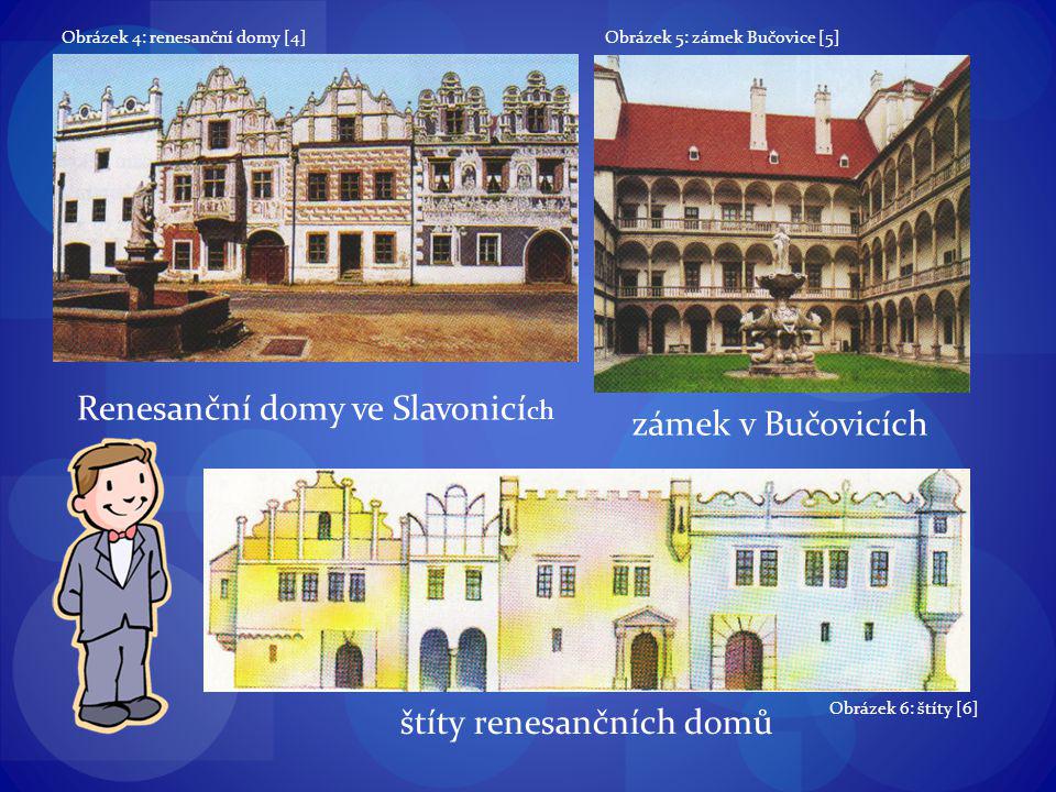 Renesanční domy ve Slavonicích zámek v Bučovicích