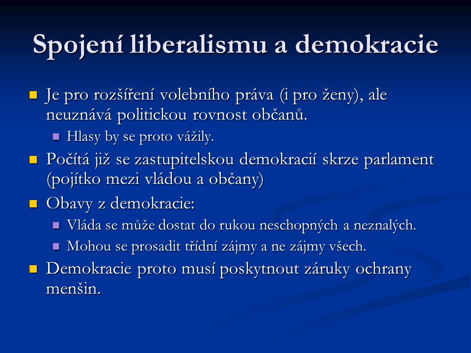 Spojení liberalismu a demokracie