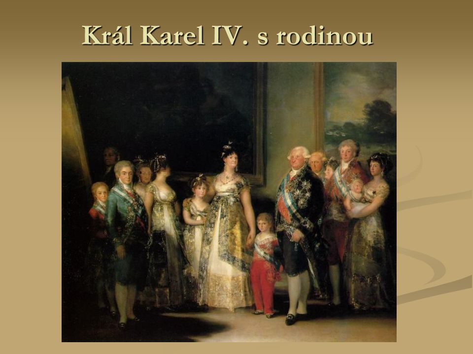 Král Karel IV. s rodinou