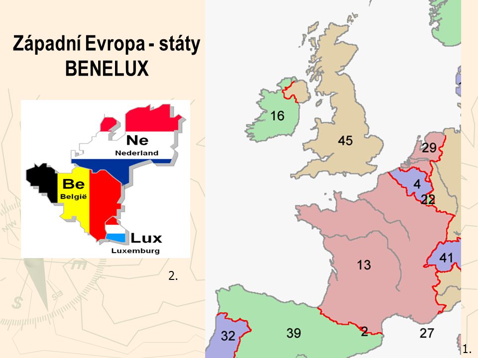 Západní Evropa - státy BENELUX