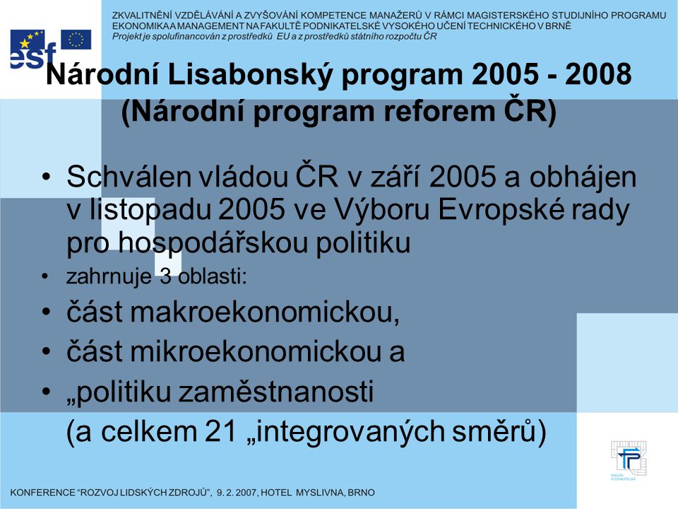 Národní Lisabonský program (Národní program reforem ČR)