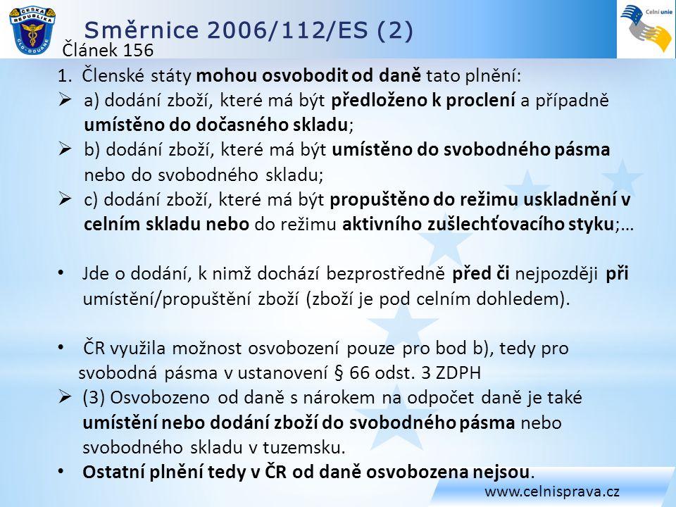Směrnice 2006/112/ES (2) Článek 156