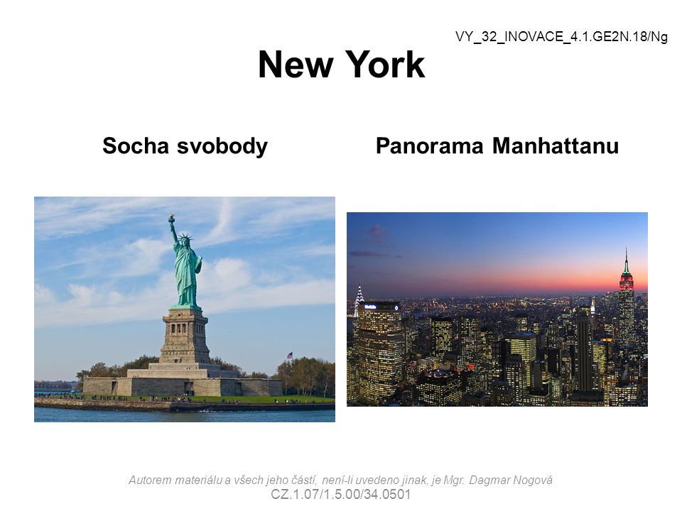 New York Socha svobody Panorama Manhattanu