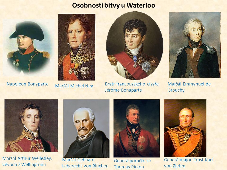 Osobnosti bitvy u Waterloo