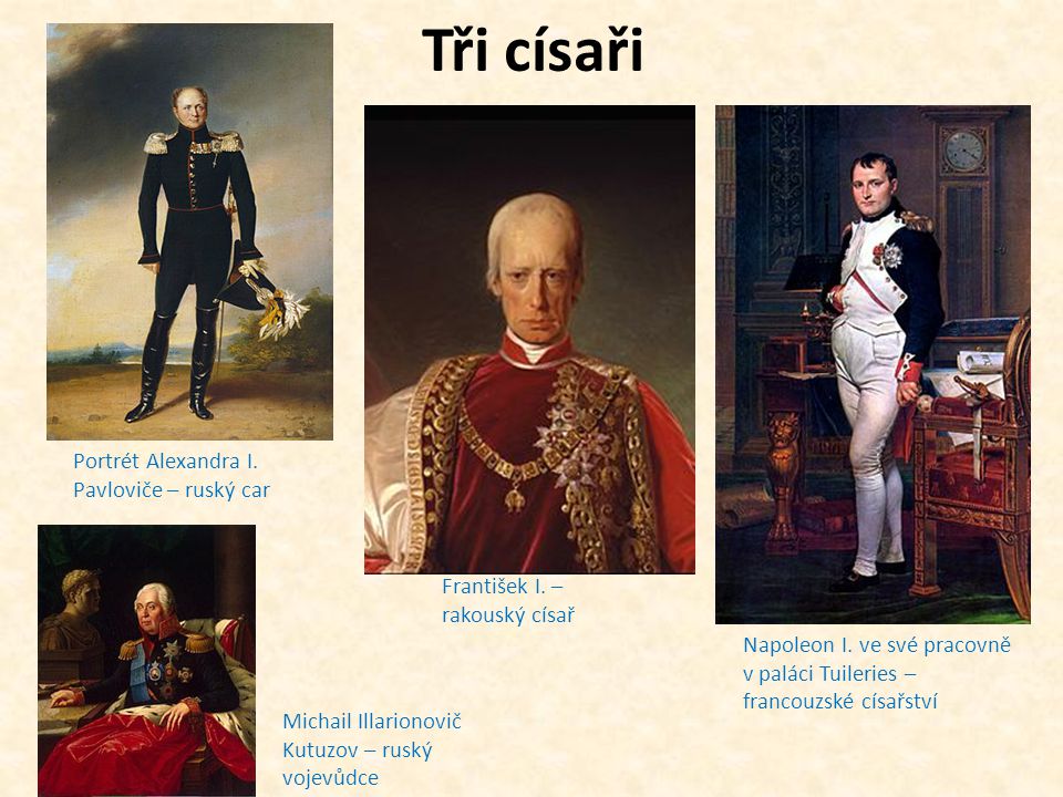 Tři císaři Portrét Alexandra I. Pavloviče – ruský car