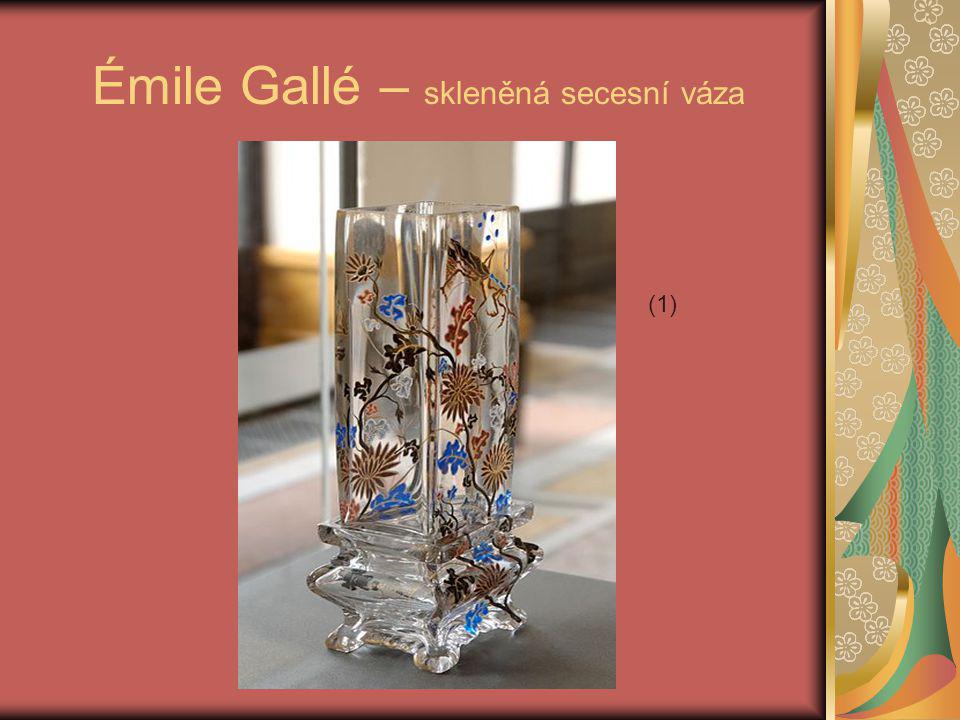 Émile Gallé – skleněná secesní váza