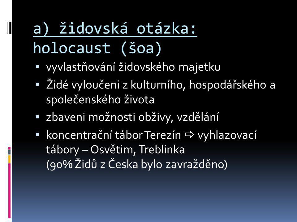 a) židovská otázka: holocaust (šoa)
