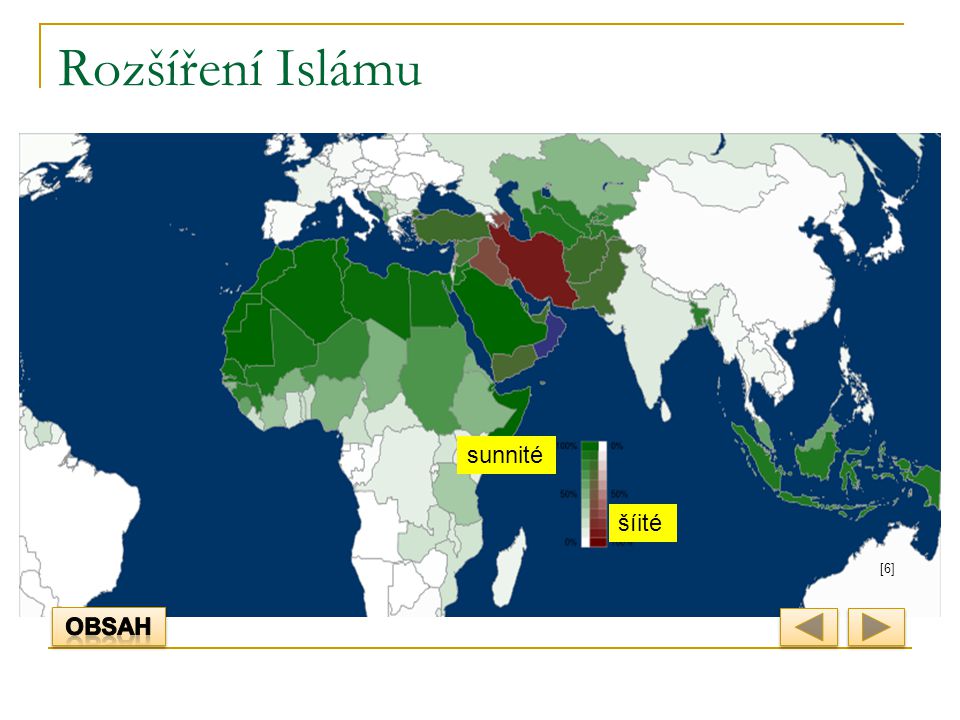 Rozšíření Islámu sunnité šíité [6] Obsah