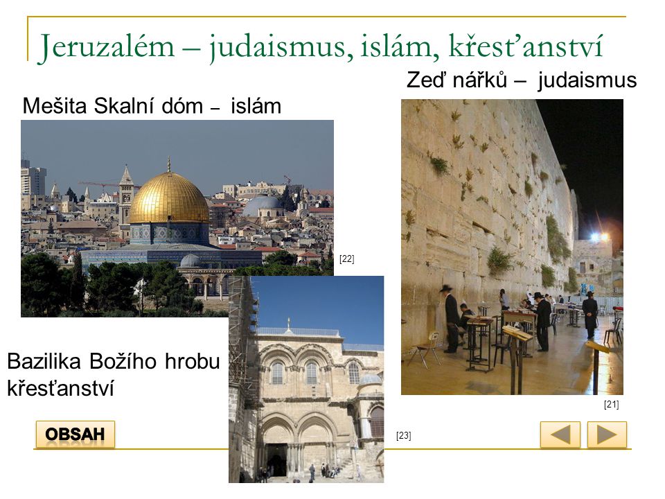 Jeruzalém – judaismus, islám, křesťanství