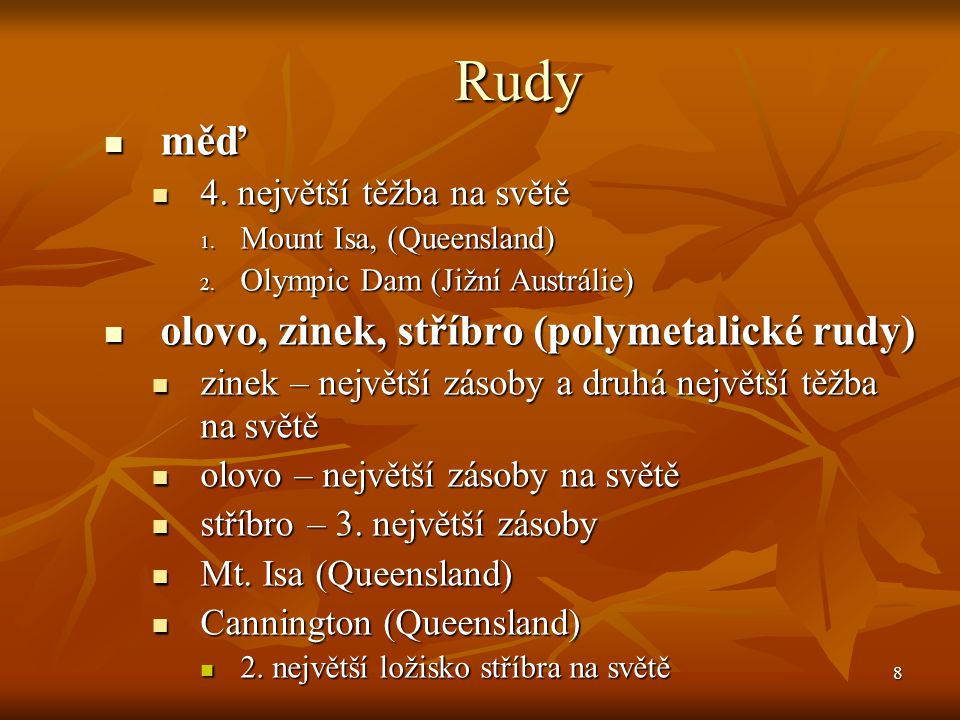 Rudy měď olovo, zinek, stříbro (polymetalické rudy)