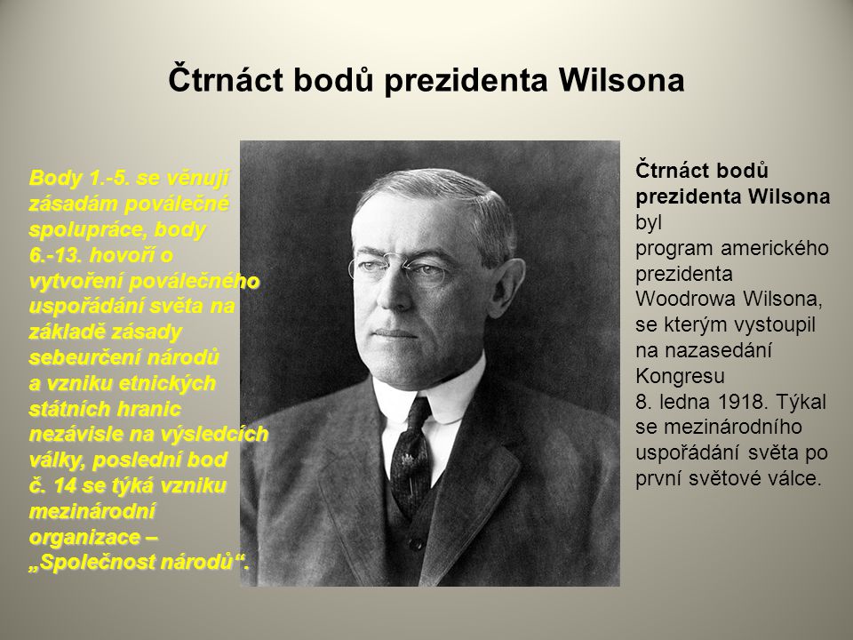Čtrnáct bodů prezidenta Wilsona