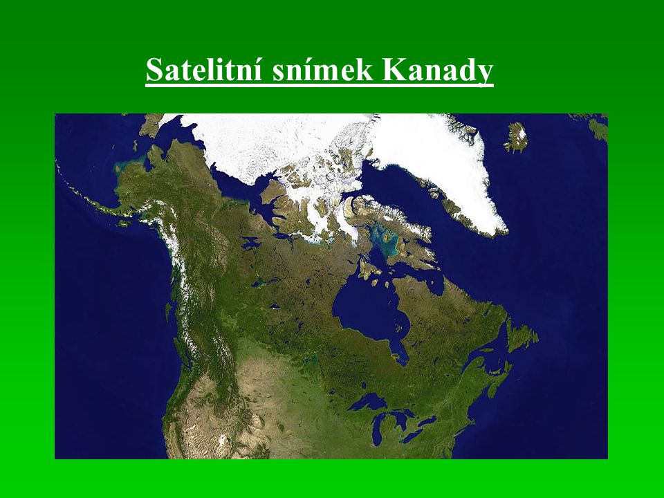 Satelitní snímek Kanady