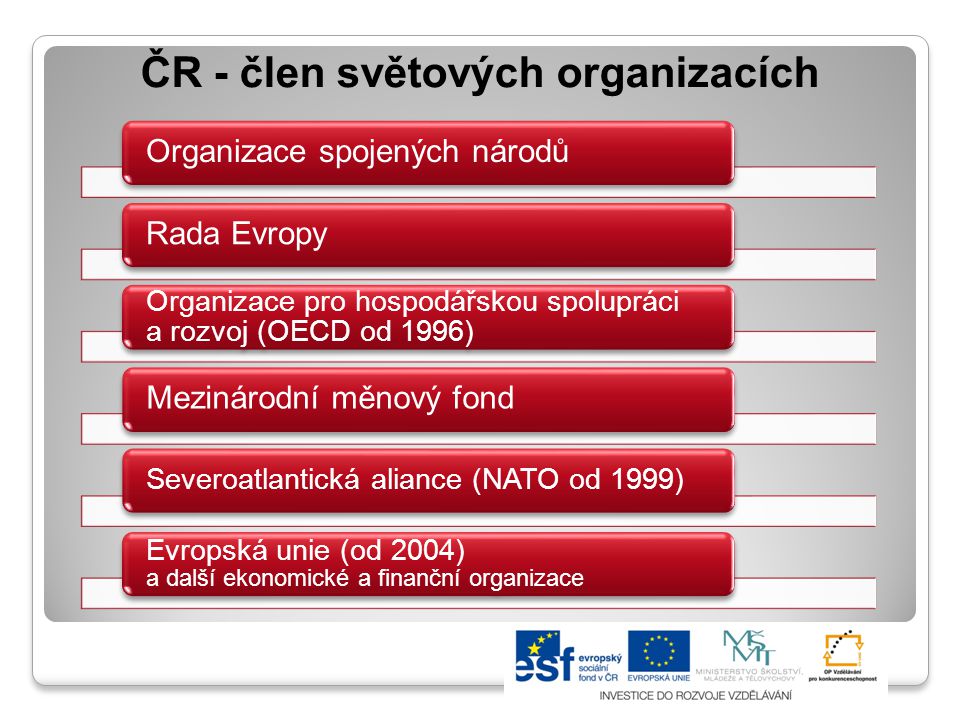 V jakých mezinárodních organizacích je ČR?