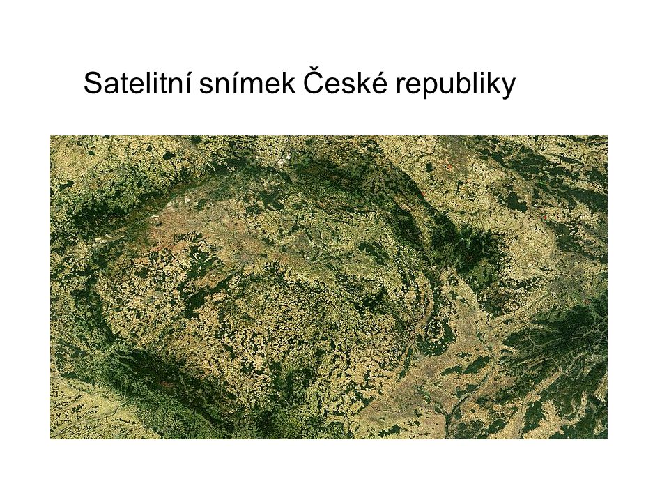 Satelitní snímek České republiky