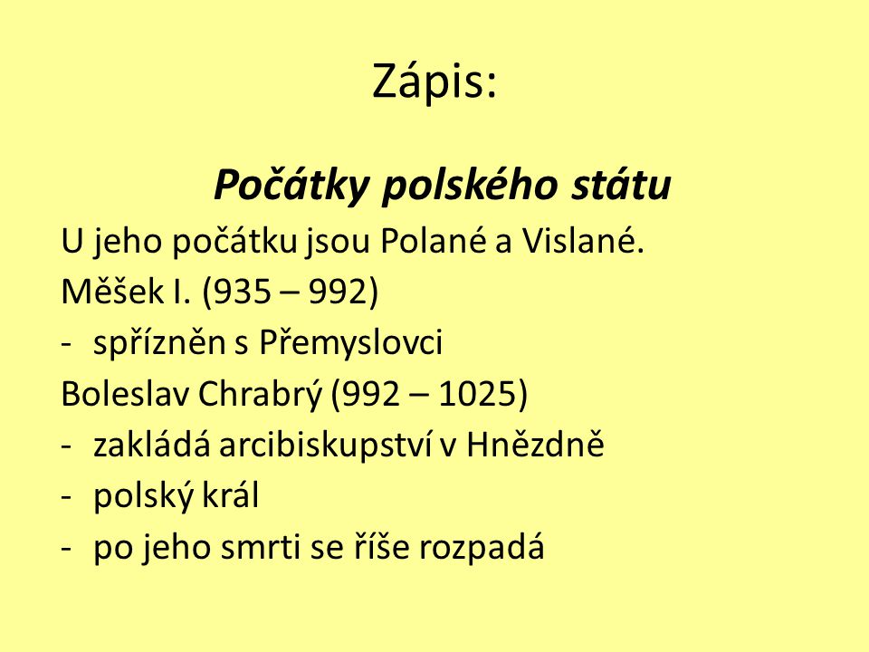 Počátky polského státu
