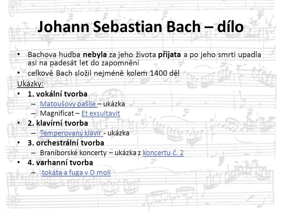 Johann Sebastian Bach – dílo